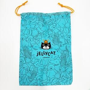 Jellycat London Dust Bag  11"x15.5" Blue Drawstring Pouch Plush Stuffie Storage